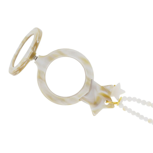 FLIPPAN'LOOK Estrella Nácar Reading Glasses - Natural Mother-of-Pearl Beads Star Design Detail