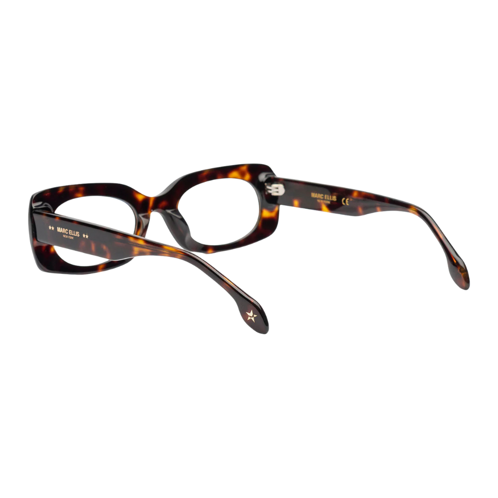 MARC ELLIS Mara tortoiseshell eyeglasses frame detail and craftsmanship