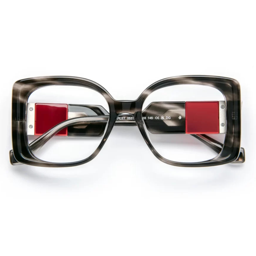 J.F.REY Scarlet women's eyeglasses front view - French designer optical frames with holographic inserts and gradient colors