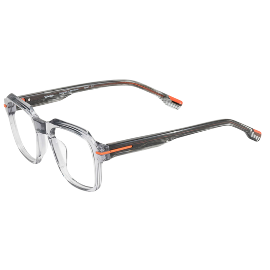WOODYS Eliot 03 prescription glasses side view - square acetate frames with signature wooden temple tips