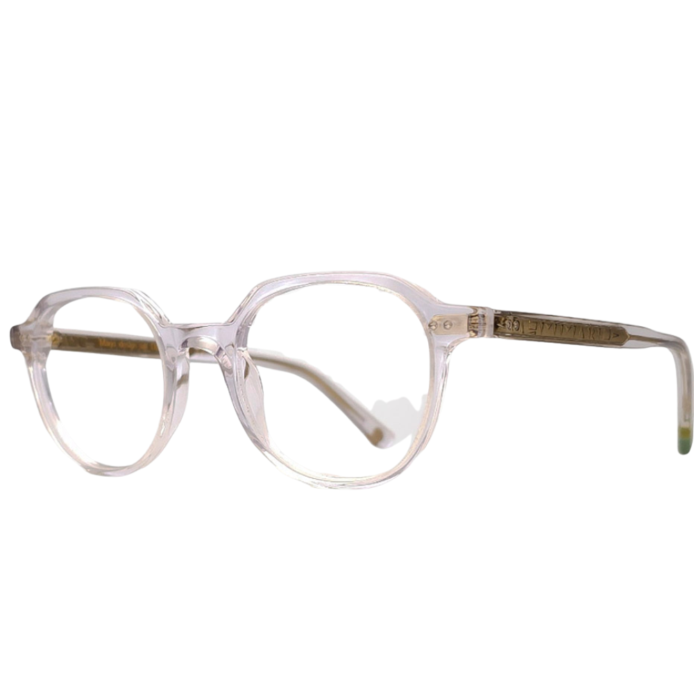 EROS prescription glasses by Marjo Design Lab side view - balanced silhouette with smooth curves