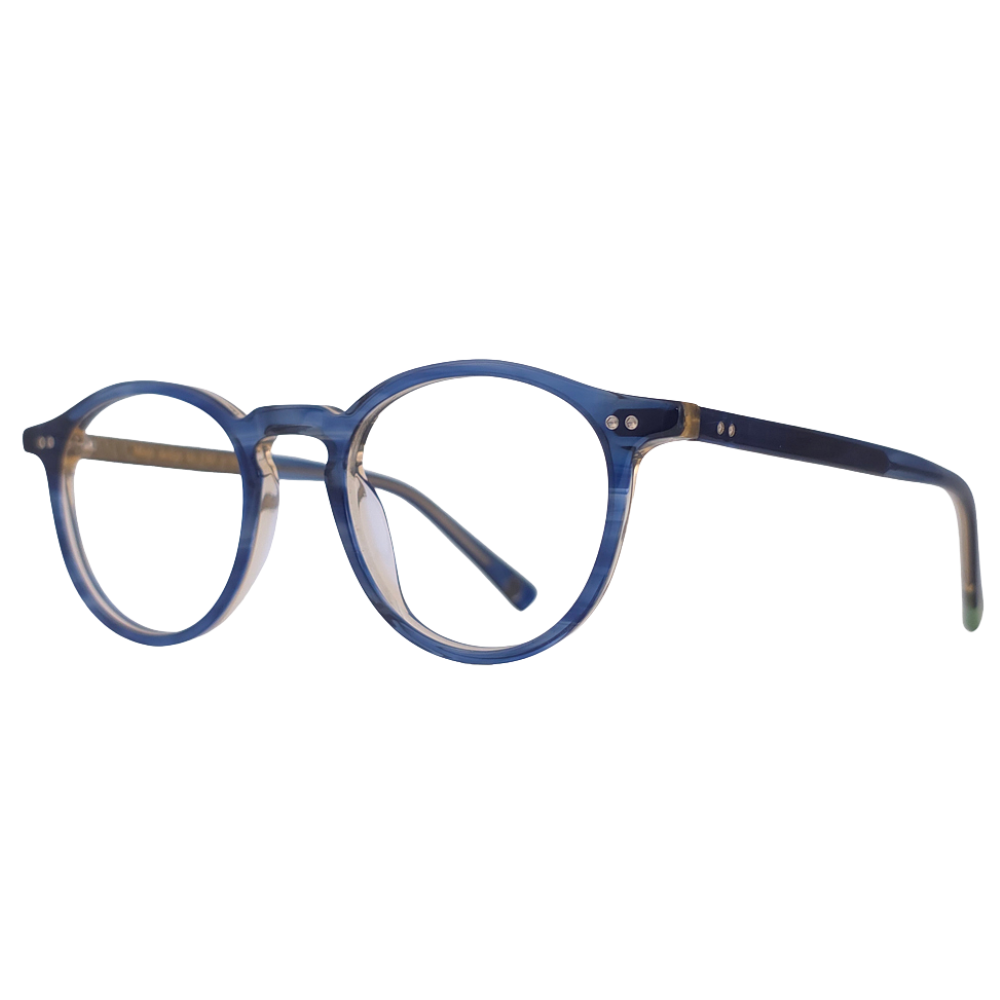 DUST C4 prescription glasses by Marjo Design Lab side view - classic round frames with clean lines