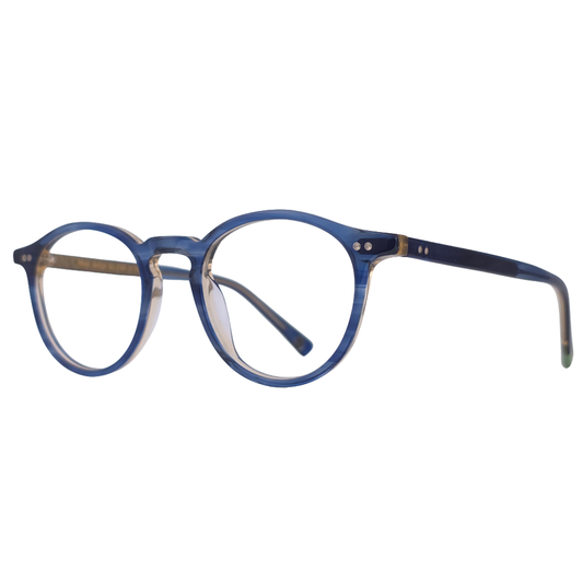 DUST C4 prescription glasses by Marjo Design Lab side view - classic round frames with clean lines