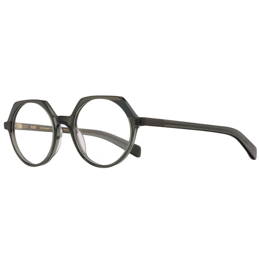 KALEOS Hanson Green prescription glasses side view - classic round frames in distinctive green acetate