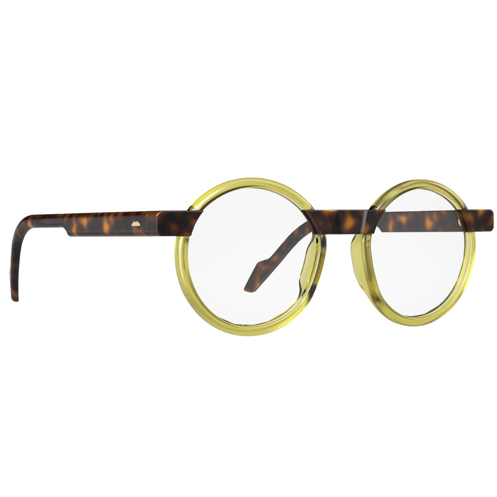 Original Vintage Neat NT02 prescription glasses side view - timeless round frames in premium acetate