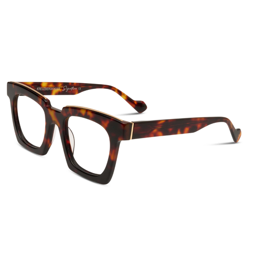 KREUZBERGKINDER Kathrin prescription glasses - side view showing tortoiseshell acetate detail