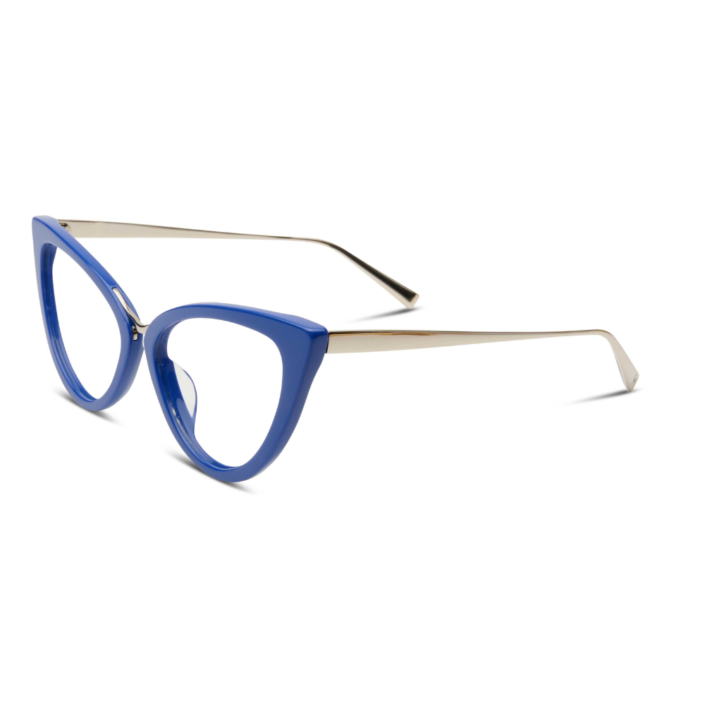 KREUZBERGKINDER Luna 2.0 prescription glasses - side view showing silver steel temples