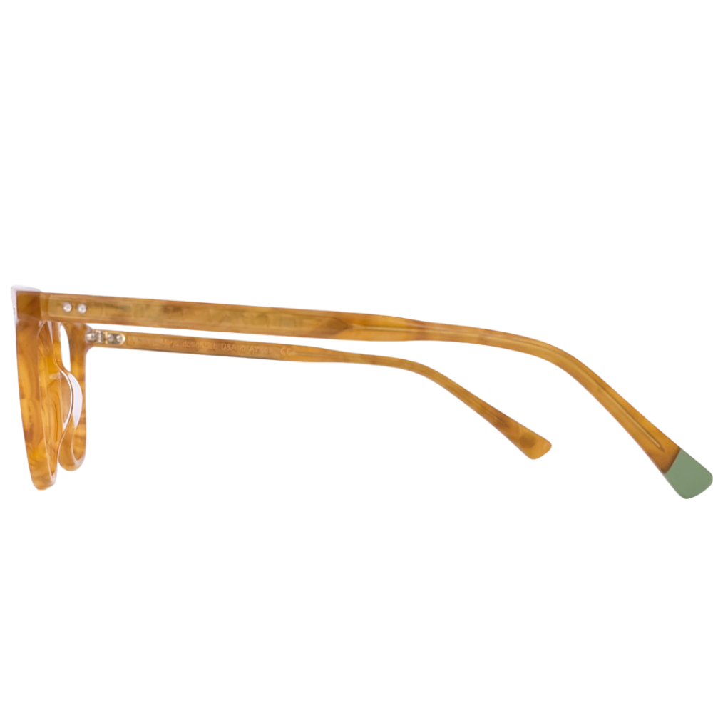 MARJO Flame C7 prescription glasses - side view showing square acetate design