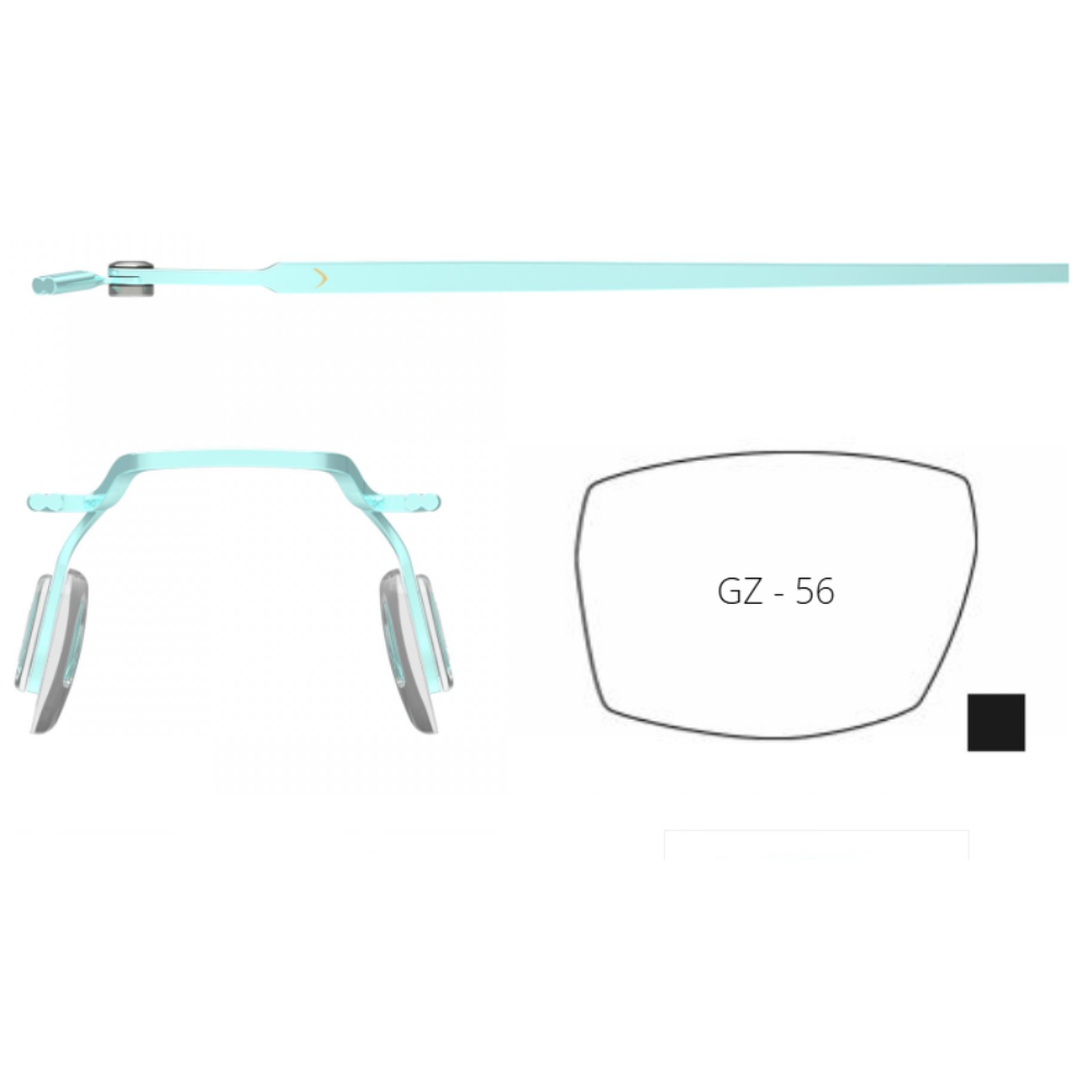 Blackfin Aero Loop BF1075 lightweight aerospace-grade titanium frame with anodised azure finish, made in Italy