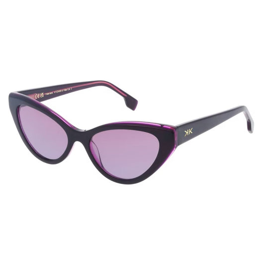 EKKIU-KT22406 B eyeglasses side view - detailed profile showing frame thickness and temple design