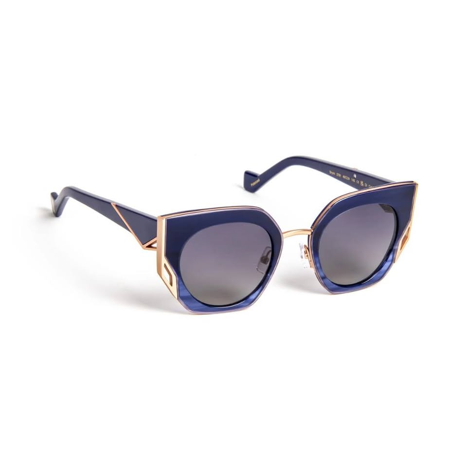 J.F.REY BRYNN sunglasses side view geometric design tortoiseshell gradients French artistry