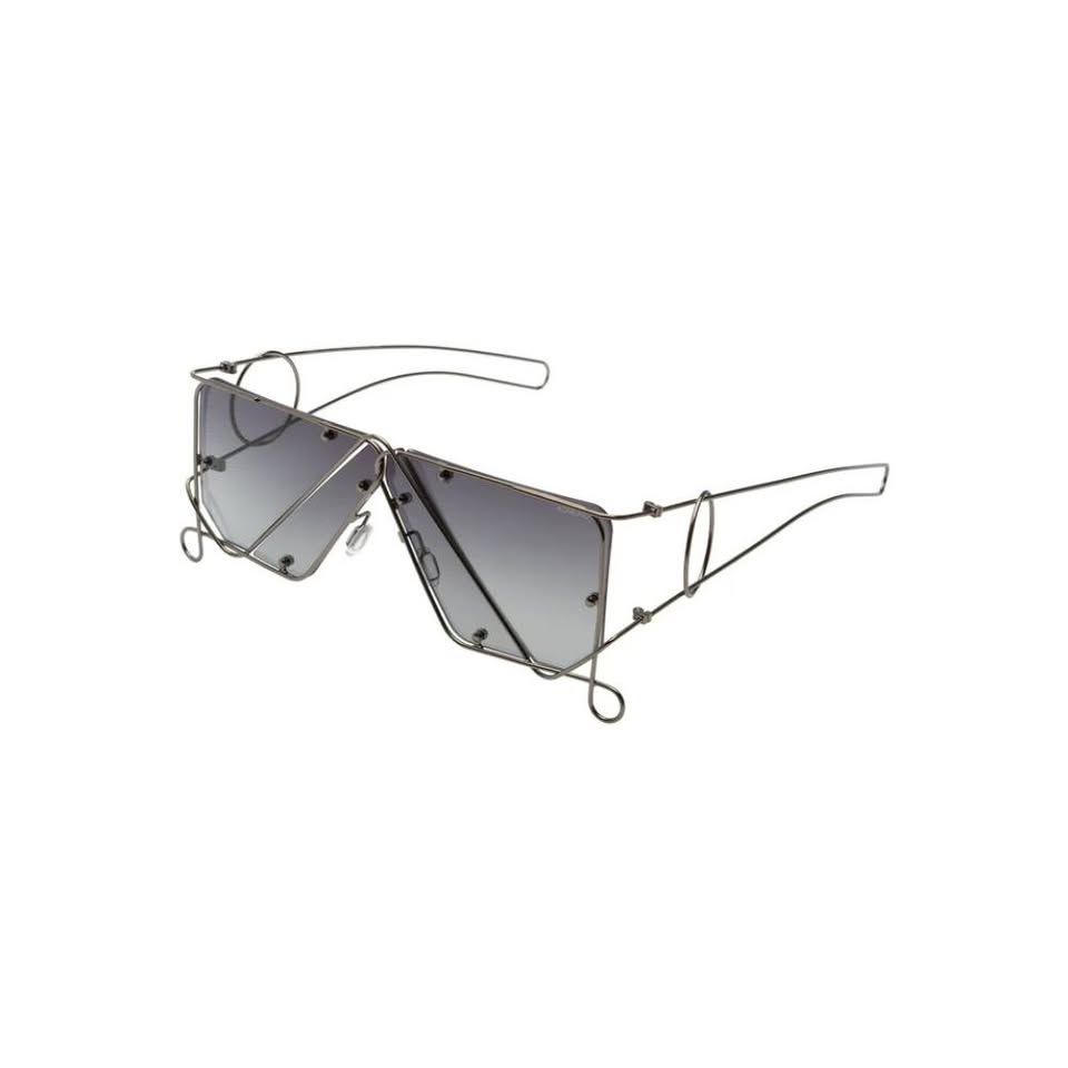 KOMONO X GABRIELLE SZWARCENBERG sunglasses side view stainless steel frame polarized black gradient lenses