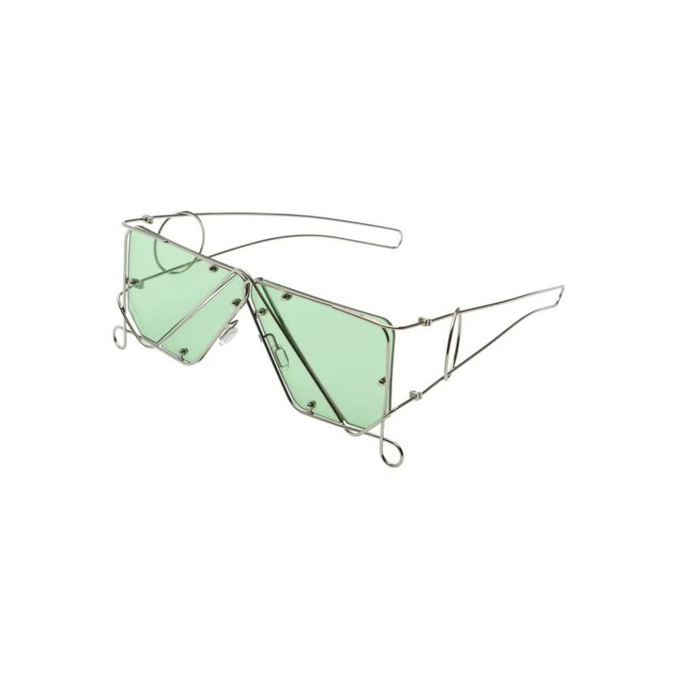KOMONO X GABRIELLE SZWARCENBERG sunglasses side view stainless steel frame polarized green lenses