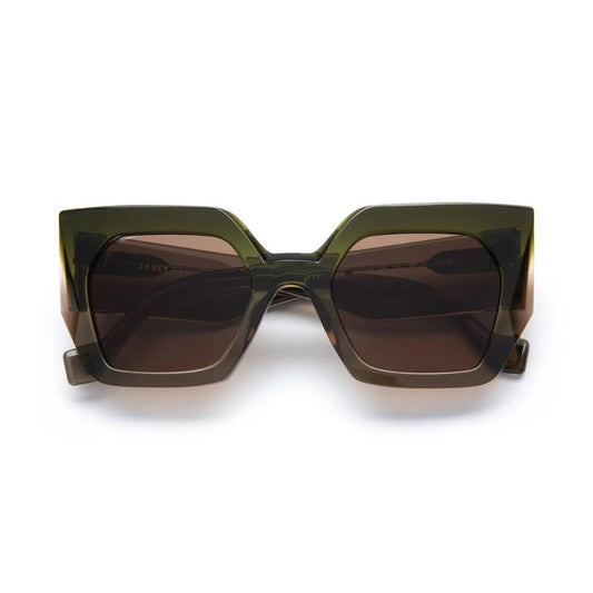 J.F.REY BETTY faceted acetate sunglasses front view iridescent gradients polarized lenses