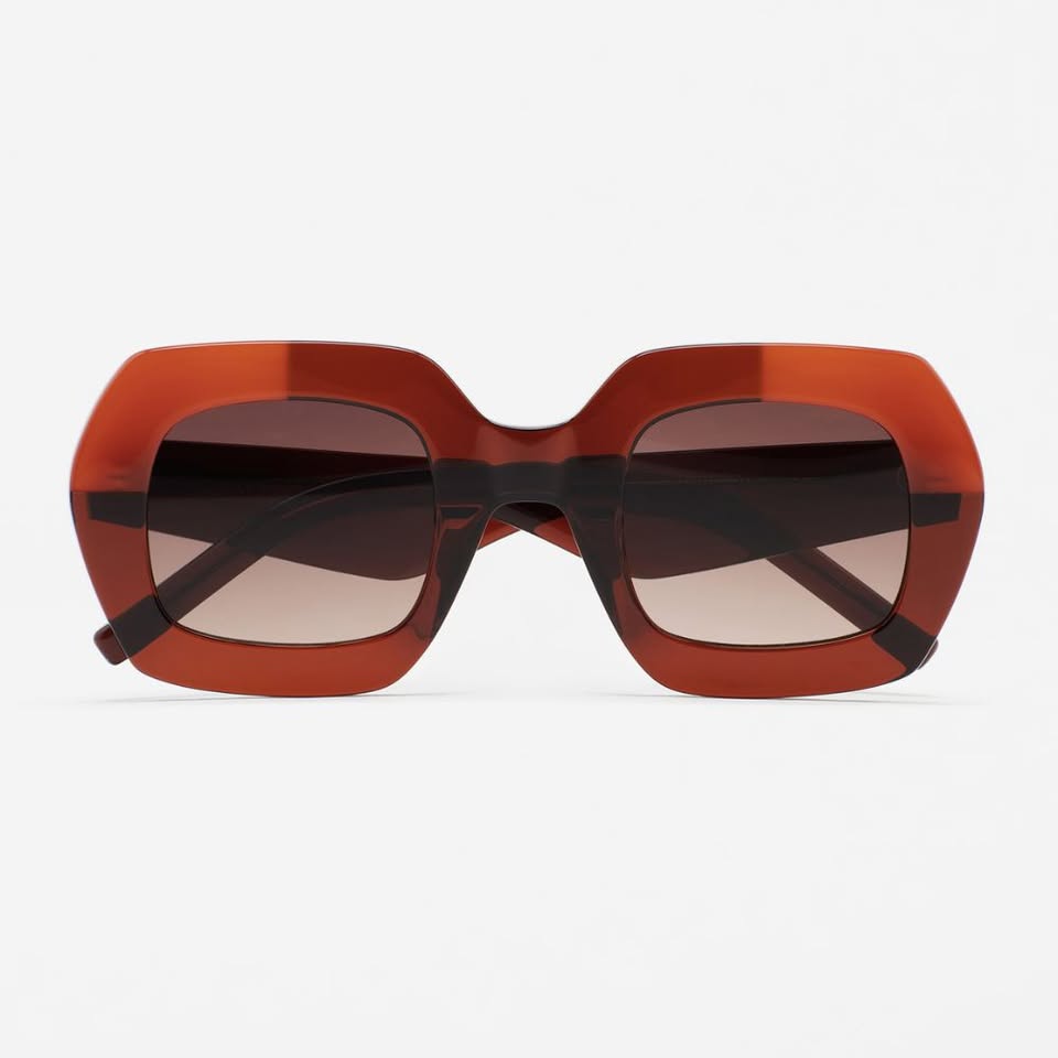 KALEOS MOUNTAINS bold sunglasses front view distinctive Spanish designer frame handcrafted acetate
