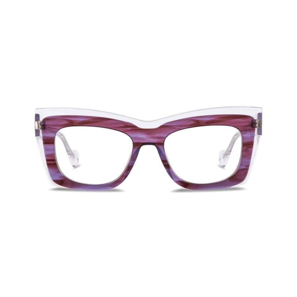KREUZBERGKINDER NYX unique eyeglasses front view bold Berlin designer frame handcrafted acetate
