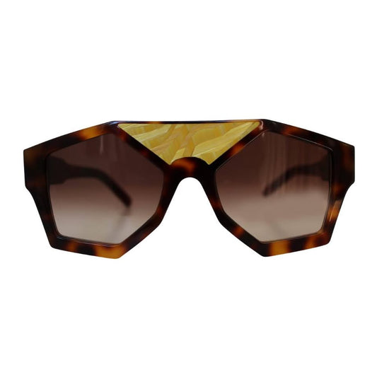 CLARISSA OLIVERIO MARZOCCO French Yellow straw marquetry 17th century handmade sunglasses luxury artisan eyewear Italy
