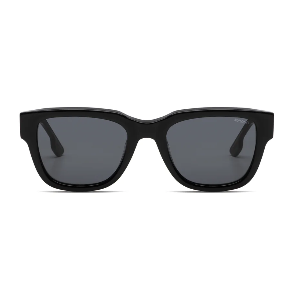 KOMONO Danny Black acetate sunglasses front view
