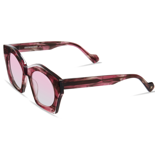 KREUZBERGKINDER NOGA HAVANA PINK sunglasses side view artistic style contemporary German craftsmanship

