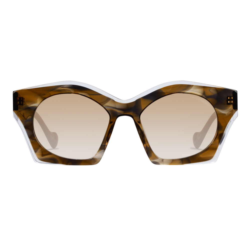 KREUZBERGKINDER NOGA HAVANA YELLOW sunglasses front view unique Berlin designer frame handcrafted acetate havana yellow
