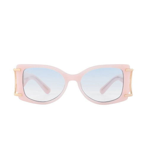 FOR ART'S SAKE Sculpture sunglasses in chunky acetate with 18-karat gold-plated details, 100% UV protection
