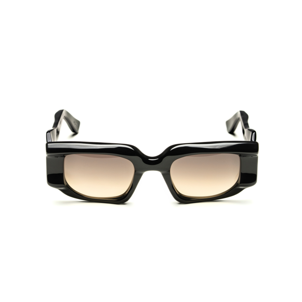 BAYRIA AMMAN limited edition luxury eyewear front view hand-carved acetate sculpture Marchesa Casati design