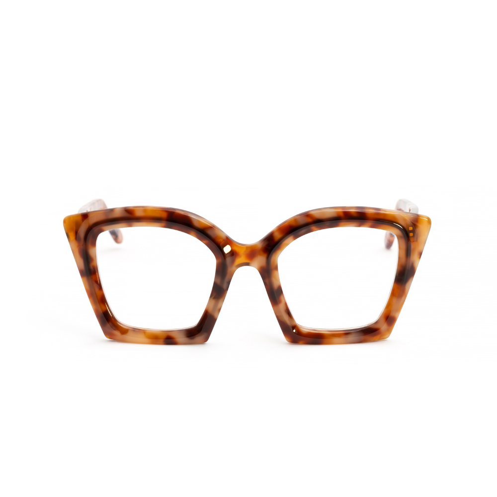 BAYRIA RUBI luxury eyewear front view ruby-inspired design Italian craftsmanship premium materials