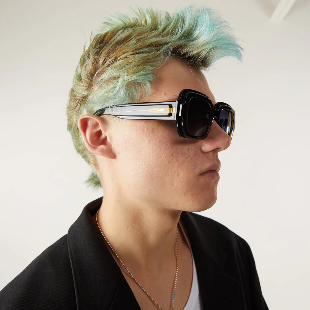 Komono x Victoria Lebrun exclusive eyewear - detail view showcasing artistic vision and premium quality
