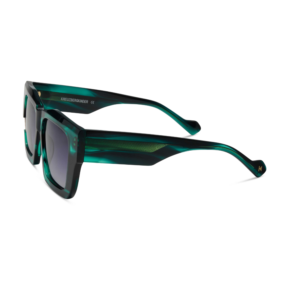 Kreuzbergkinder Farnell designer frames - side profile detail with artisan craftsmanship and premium quality
