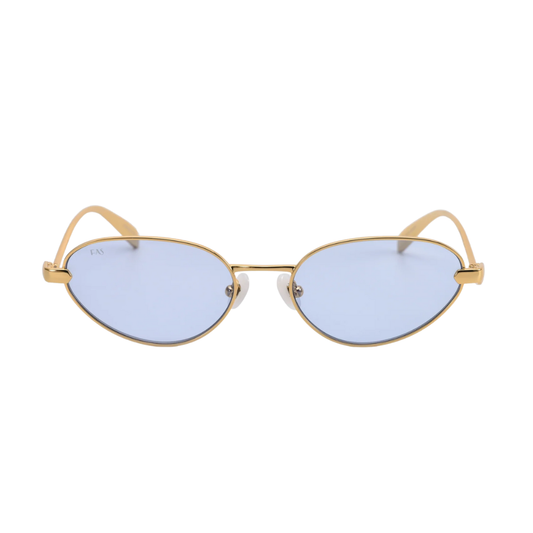 FOR ART'S SAKE REBIRTH oval sunglasses with 3D curved temples - front view on white background
