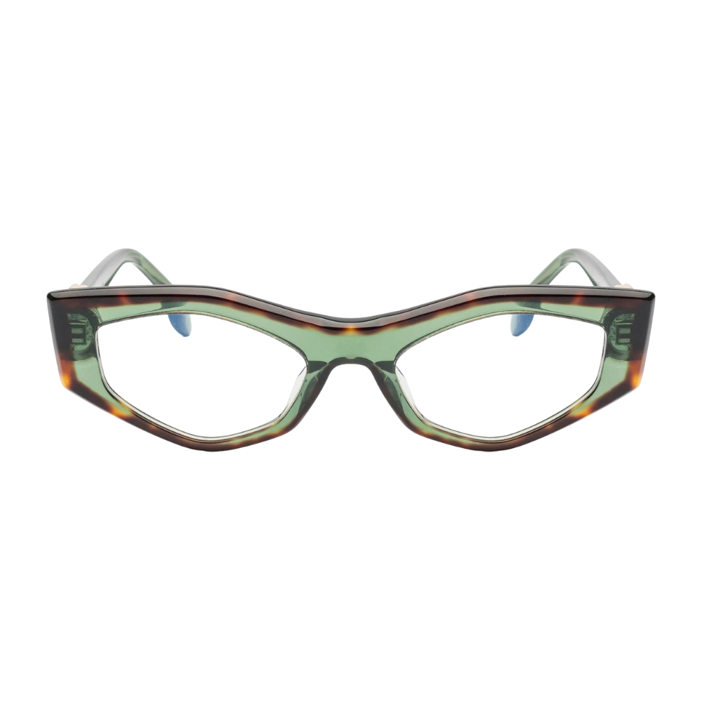 MARC ELLIS Lorena green crystal acetate sunglasses front view
