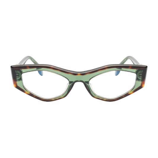 MARC ELLIS Lorena green crystal acetate sunglasses front view

