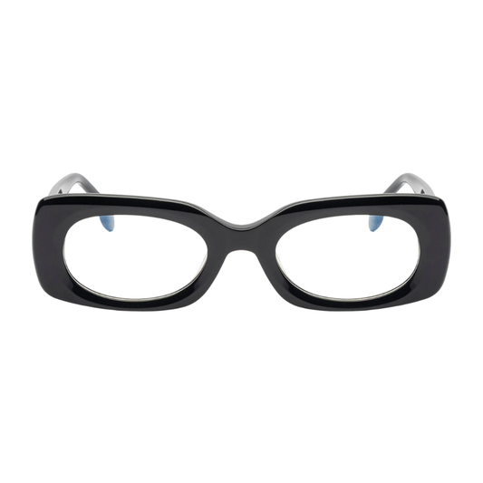 MARC ELLIS Mara black acetate eyeglasses front view
