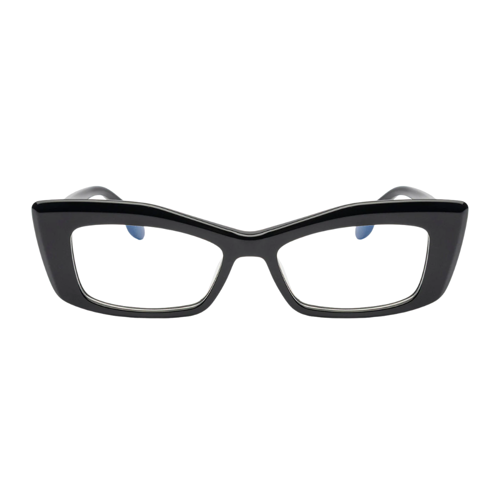 MARC ELLIS Marta black acetate eyeglasses front view
