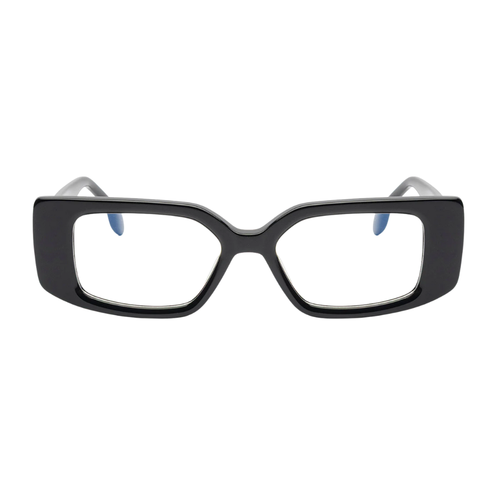 MARC ELLIS Luana black acetate eyeglasses front view
