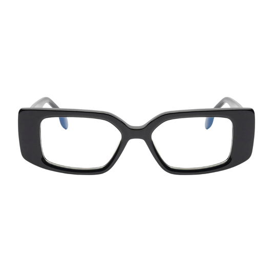MARC ELLIS Luana black acetate eyeglasses front view
