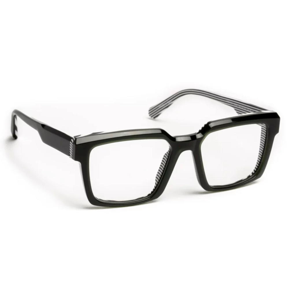 J.F.REY Indiana prescription glasses side view - unisex acetate frames with flex temples and artisanal craftsmanship
