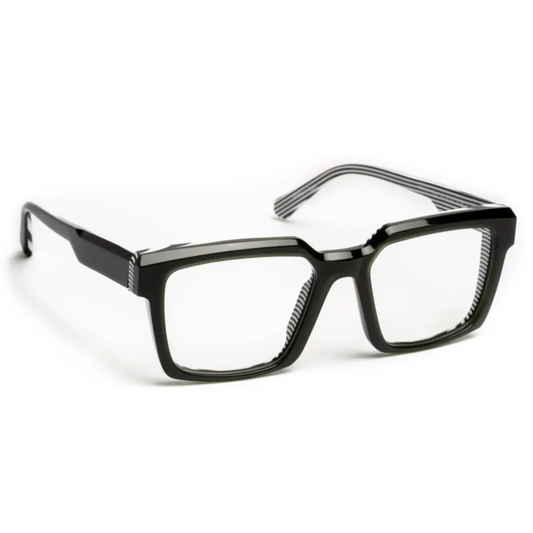 J.F.REY Indiana prescription glasses side view - unisex acetate frames with flex temples and artisanal craftsmanship
