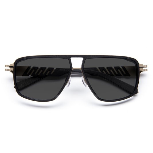 J.F.REY JF3100 XL men's sunglasses front view - French designer 3D SLS printed frames with polarized lenses and stainless steel components
