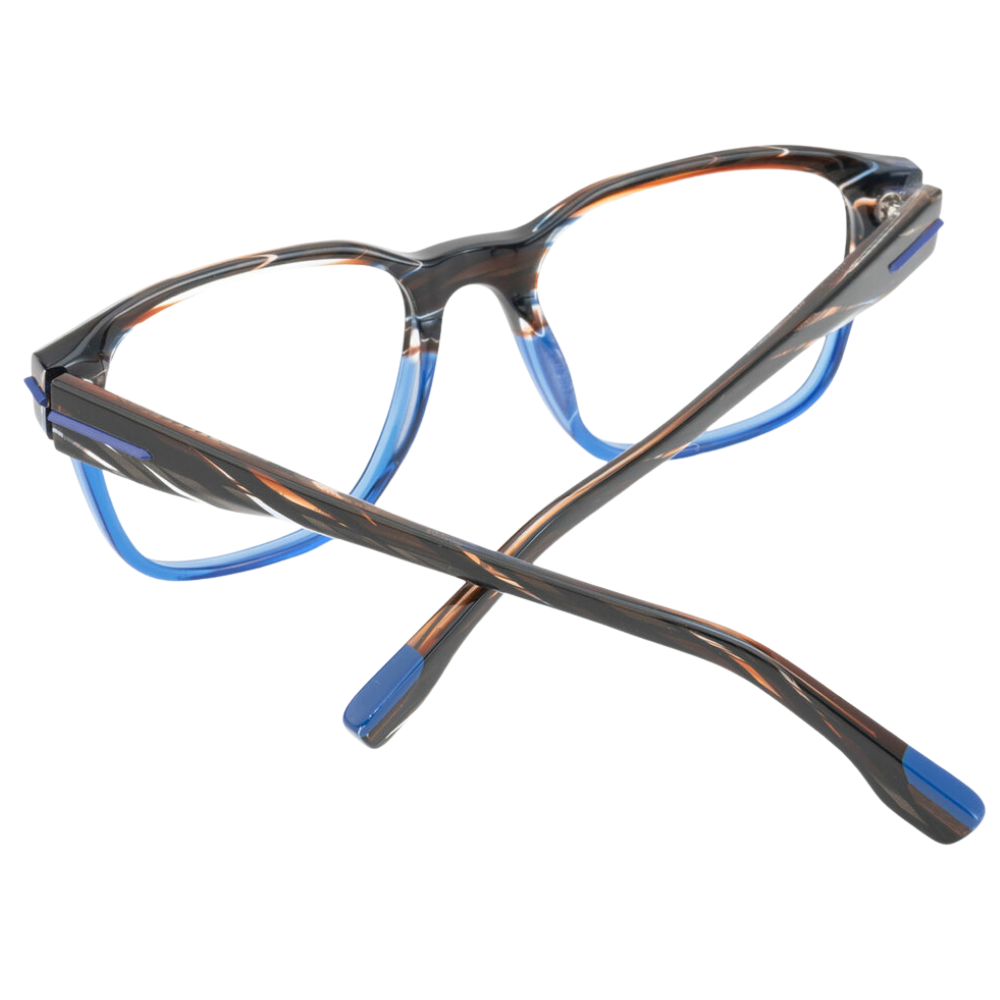 WOODYS Verne 04 double laminated acetate detail - innovative layered construction with depth and character
