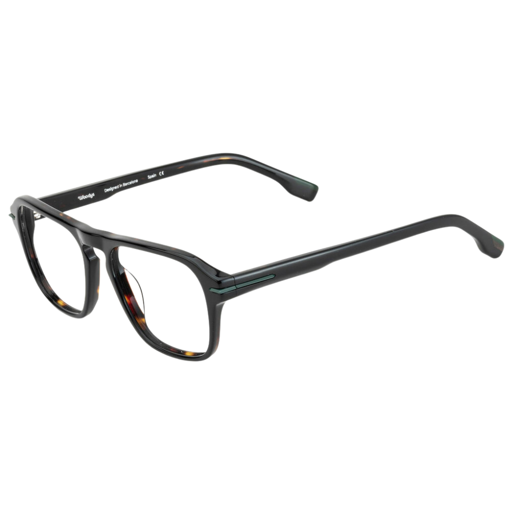 WOODYS Ludwig 01 prescription glasses side view - butterfly frames with signature wooden temple tips
