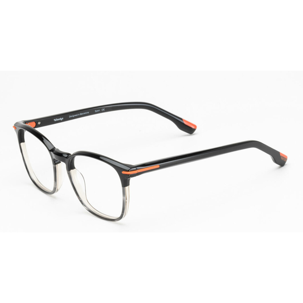 WOODYS August 01 prescription glasses side view - oval frames with signature wooden temple tips
