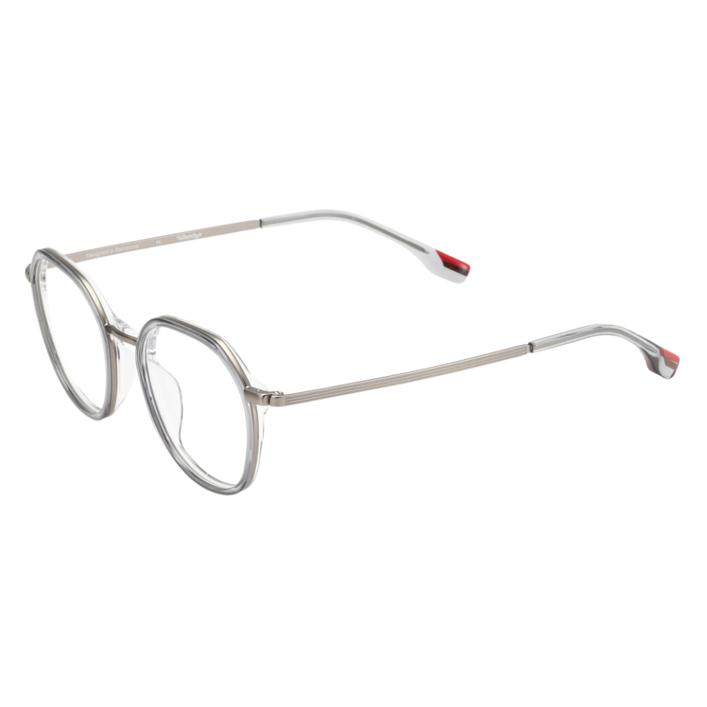 WOODYS Murray 03 prescription glasses side view - pantos round frames with signature wooden temple tips
