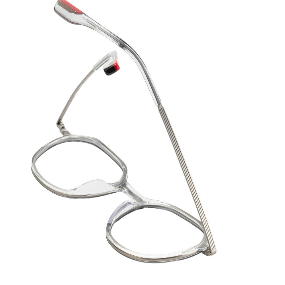 WOODYS Murray 03 combined construction detail - Italian acetate with metal structure for solidity and lightness
