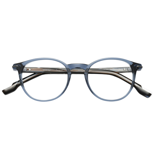 WOODYS Mir 03 PETIT eyeglasses front view - small pantos frames with Italian acetate and subtle metal details
