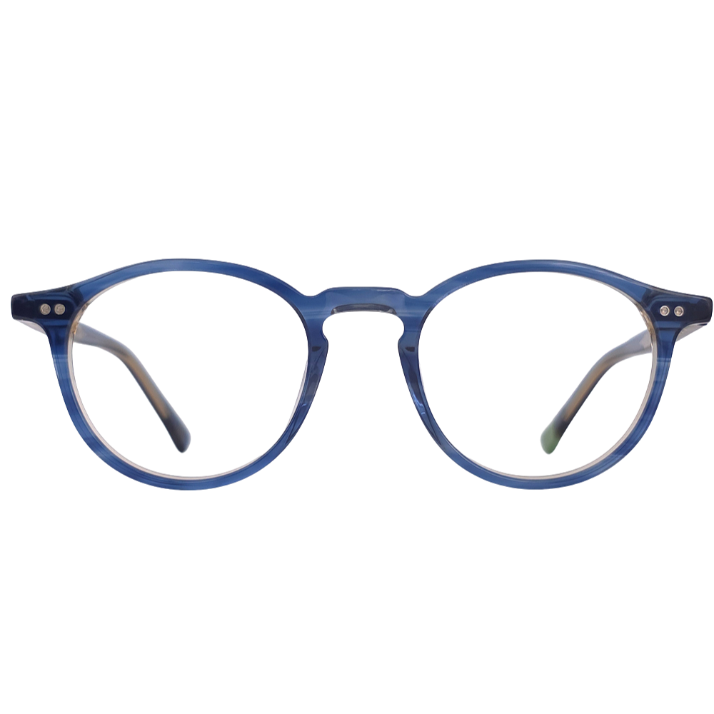 DUST C4 eyeglasses by Marjo Design Lab front view - distinctive round acetate frames with modern aesthetic
