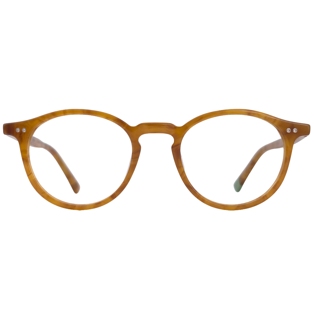 DUST C8 eyeglasses by Marjo Design Lab front view - distinctive round acetate frames with modern aesthetic
