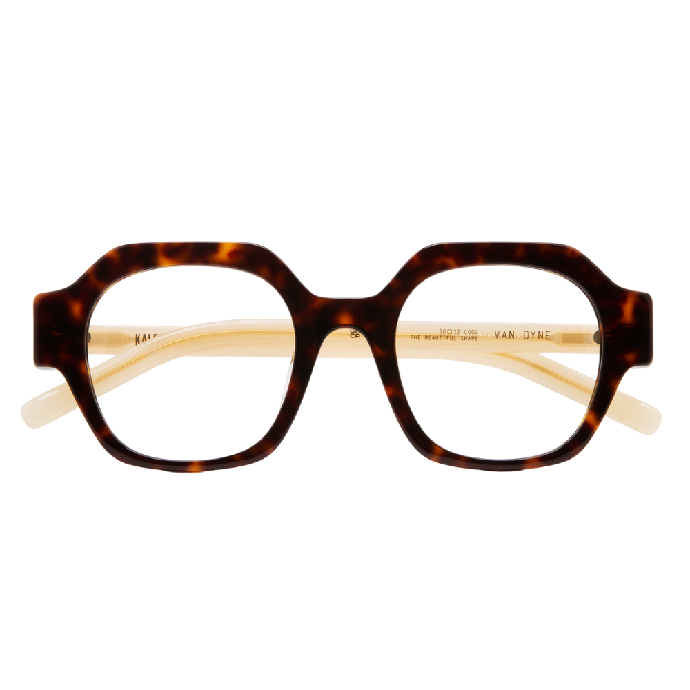 KALEOS Van Dyne Brown women's eyeglasses - premium brown acetate prescription frames
