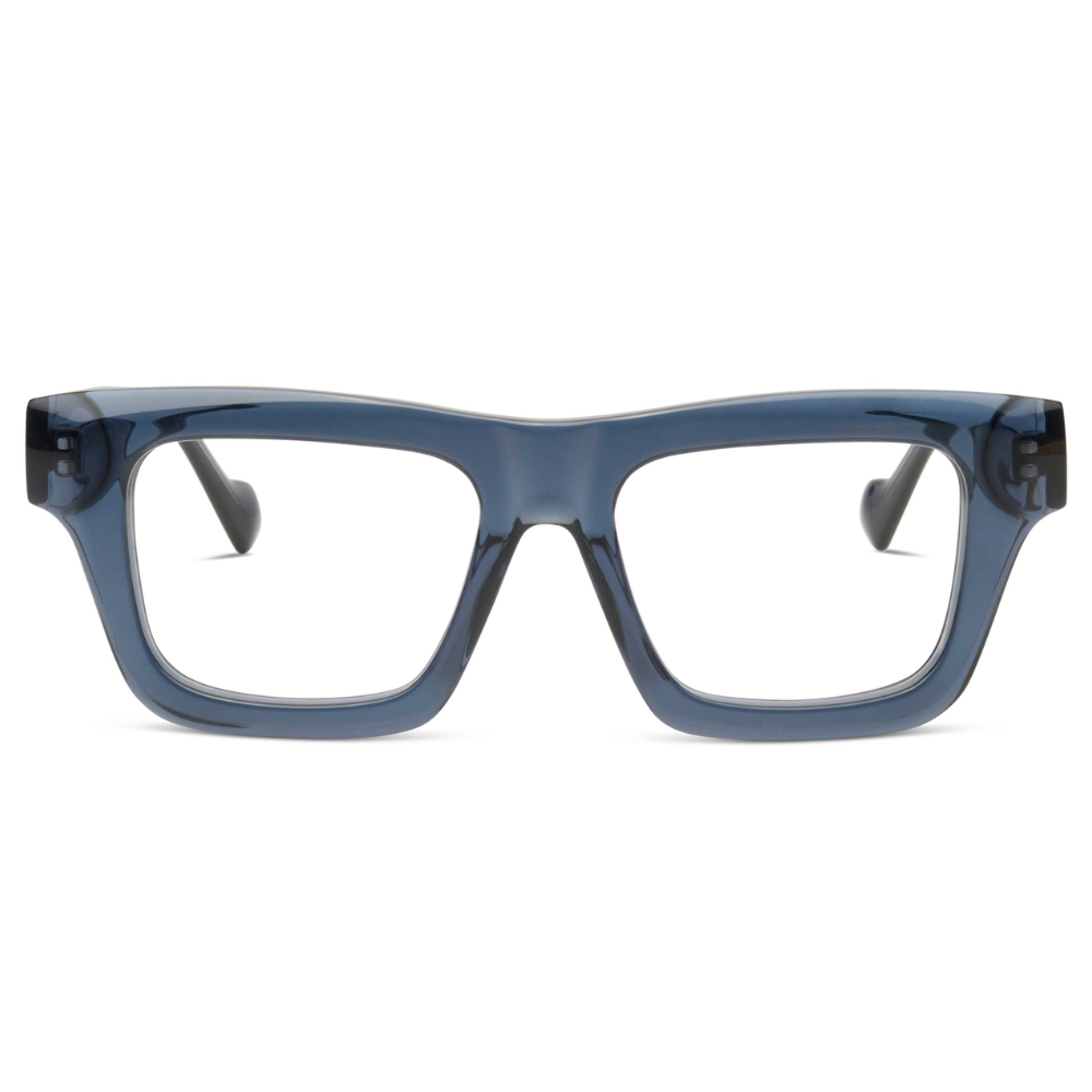 KREUZBERGKINDER Dirk women's eyeglasses - square crystal blue grey acetate prescription frames
