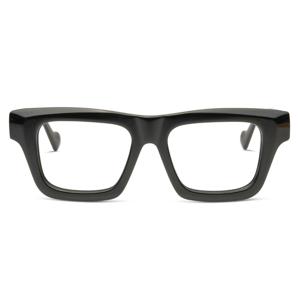 KREUZBERGKINDER Dirk Black women's eyeglasses - square black acetate prescription frames
